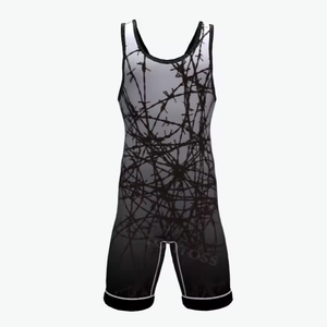 High Quality Custom Men's Youth Wrestling Singlets Wholesale Sublimation Martial Arts Wear <b>Cheap</b> MMa Singlets for Mens - Product Image 6