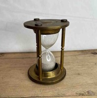Minuterie à oeufs vintage en laiton massif Horloge de sable de 14 minutes Décoration intérieure de style antique Pièce de collection