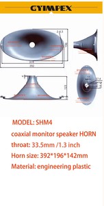 ลำโพงวูฟเวอร์แบบ Waveguide ขนาด 1.3 นิ้ว พร้อมฮอร์นทวีตเตอร์แบบ Coaxial สำหรับความถี่สูง  ฮอร์นแบบ 2 ทาง  ประสิทธิภาพสูง สำหรับมอนิเตอร์เวที  ฮอร์นแบบ Throat Difusores - Product Image 6