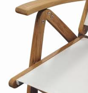 Chaises pliantes en bois massif (dossier haut / marine) - Product Image 2