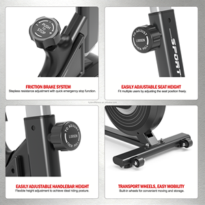Bicicleta Estática de Acero Unisex para Gimnasio en Casa, Bicicleta de <span class=keywords><strong>Spinning</strong></span> para Ejercicio en Interiores, Bicicletas Estacionarias para <span class=keywords><strong>Fitness</strong></span> en Casa - Product Image 5
