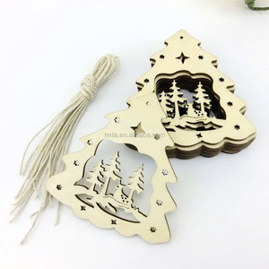 Vietnam Folk Art Style <b>Christmas</b> <b>Tree</b> Shaped Wooden <b>Tree</b> Stand Natural <b>Wood</b> Home Decoration Holiday Supplies - Product Image 4