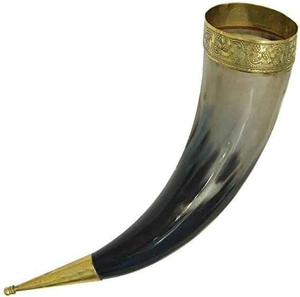 Cuerno Vikingo para Beber de Alta Calidad, 100% Natural, a Prueba de Fugas y Ecológico, Precio Directo de Fábrica, Religioso, por Tradebit - Product Image 1