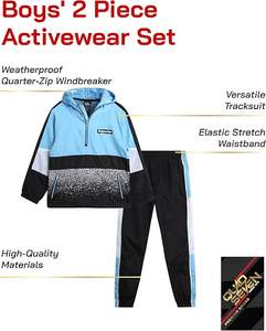 Conjunto Deportivo de Invierno Unisex para Adultos, con Capucha, Chaqueta Cortavientos con Cierre de Cremallera y Pantalones Jogger, Ecológico - Product Image 2