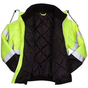 2025 personnalisé haute qualité fermeture éclair veste de sécurité à capuche avec poches pour outils grande taille pour les travailleurs hiver Collection vestes - Product Image 2