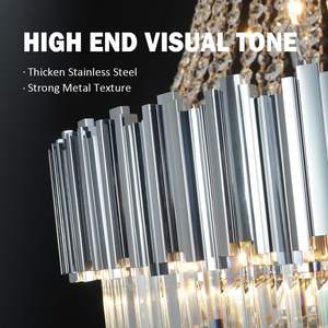 Meerosee Moderne <span class=keywords><strong>Chrome</strong></span> Lustres Suspensions En Acier Inoxydable Éclairage À La Maison <span class=keywords><strong>Suspension</strong></span> pour Salon Chambre MD85599 - Product Image 6