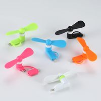 Colorido y potente ventilador de teléfono celular 2 en 1 USB Mini para iPhone y Android Tipo-C Logotipo personalizado