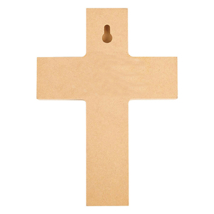 Croix de suspension murale en bois de pin massif, lavis blanc 8.5x12 - Product Image 4