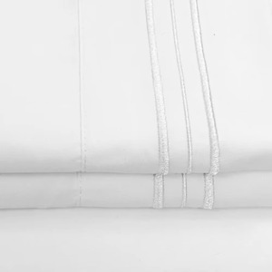 Meilleur Prix Nouvelle Arrivée 100% Coton Ensemble de Drap de Lit d'Hôtel Blanc Résistant Plat King Size pour Adultes avec 400TC - Product Image 5
