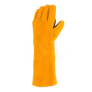 2025 meilleure qualité gants de soudage de protection contre les chocs peau de vache cuir fendu Patch paume gants de soudage pour la sécurité - Product Image 4