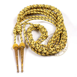 Meilleure qualité Premium personnalisé officier uniforme Aiguillettes soie filaire cordons d'épaule en laiton conseils Logo accessoire meilleure qualité - Product Image 6