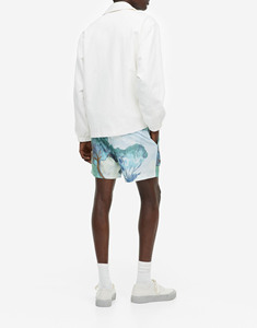 New Custom Wholesale Casual Fit Blank Fleece Shorts Side Pocket <b>Animal</b> Print Elastic Waist Anti-Wrinkle Quick Dry Breathable - Product Image 6