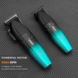 Kit de barbier sans fil professionnel pour hommes, kit de coupe de cheveux à lame en T à écartement zéro, lame en céramique, tondeuse à cheveux à piles US - Product Image 1