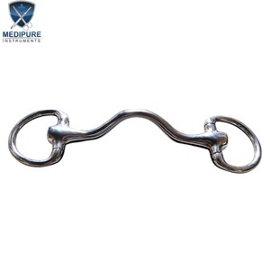 Mors d'entraînement Eggbutt à bouche épaisse, embout buccal souple, joues en acier inoxydable pour l'éducation des chevaux débutants - Product Image 1