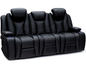 Sofá Seccional Ergonómico de Cuero Genuino para Cine en Casa con Almacenamiento, Diseño Moderno, Patas Metálicas para Sala Multimedia Privada, Confortable - Product Image 2