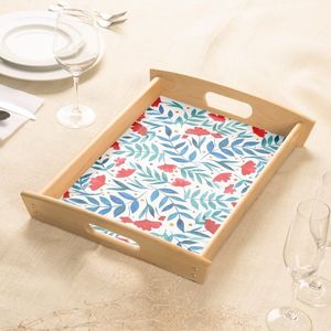 Plateau de service en bois imprimé personnalisé, artisanal et écologique, pour la maison et la table à manger, design élégant pour servir et décorer - Product Image 2