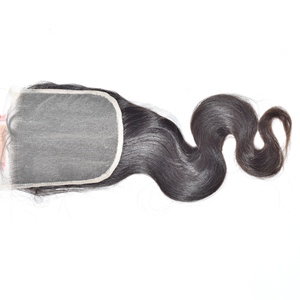 Fermeture 5*5 vietnamien en gros 100% cuticule aligné Double dessiné vierge vendeur couleur naturelle cheveux noir Extensions de cheveux humains - Product Image 1