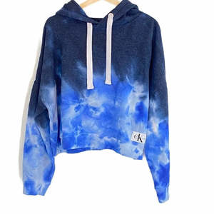 Set Due Pezzi Calvin Klein da Donna: Felpa Corta con Cappuccio Tie-Dye e Tessuto Tweed in Blu, Taglia Large - Product Image 3