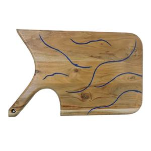 Style moderne personnalisé cuisine planche à découper en bois fin Grain bloc à découper chaud Logo boîte Wrap résine bambou matériel fromage - Product Image 1