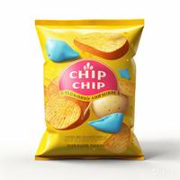 Sacs en plastique de qualité alimentaire pour collation thermoscellés à l'arrière imprimés personnalisés Sac d'emballage refermable en plastique pour croustilles de pommes de terre croustillantes