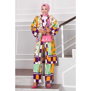 Patterned <b>Viscose</b> <b>Hijab</b> 2-Piece Set for Women Colorful and Stylish - Product Image 2