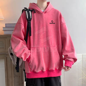 2025 sur mesure lavage à l'acide solide à capuche hommes hiver chaud sweats à capuche de haute qualité respirant - Product Image 3