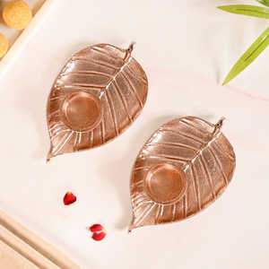 ที่ใส่เทียนรูปใบไม้ชุบทอง สำหรับตกแต่งบ้าน งานแต่งงาน หรือคริสต์มาส ใช้สำหรับจัดแสดงเทียนและตกแต่งภายใน - Product Image 4