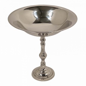 Tazón de aluminio fundido con chip y inmersión, mesa de cocina decorativa y uso en restaurante, tazón para servir comida, frutero plateado - Product Image 5