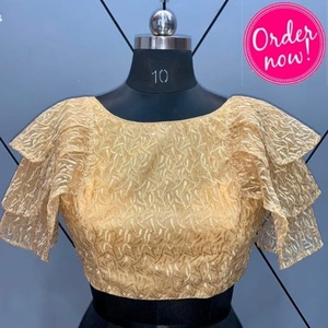 Modern Style Traditional Wedding Wear Latest Arrival High Quality <b>Readymade</b> <b>Blouse</b> Double Lining Sequence Embroidery Parties - Product Image 1