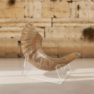 เขาแกะธรรมชาติขัดเงา ชอฟาร์ ของตกแต่งบ้านทางศาสนา เป็นมิตรกับสิ่งแวดล้อม คุณภาพสูง - Product Image 5