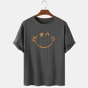 T-shirt Homme Vintage 100% Coton Haute Qualité 180 Grammes Grammage Lourd Personnalisable Vierge Écologique Respirant Coupe Classique - Product Image 4