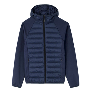 Chaqueta de plumón híbrida ligera para hombre, con capucha, acolchada, transpirable y personalizada para actividades al aire libre. - Product Image 1