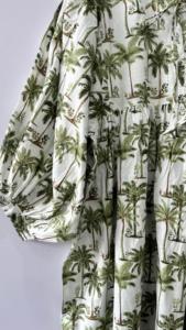 Vestido Midi con estampado bohemio Tropical mangas abullonadas hecho a mano Flowy Summer Resort Wear vestido de algodón informal perfecto para 100% algodón - Product Image 6