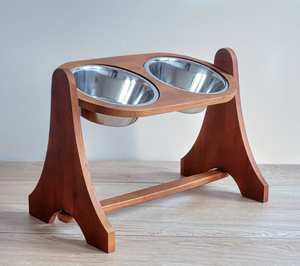 Gamelle pour chien en bois de qualité supérieure, durable, design original, taille personnalisable, fournitures pour animaux de compagnie - Product Image 2