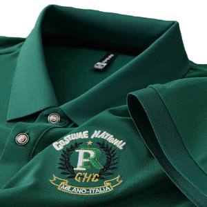 Polo de Verano para Hombre, Polo de Manga Corta Bordado de Lujo de Alta Gama, Patrón de Color Sólido Oficial y Genuino - Product Image 4