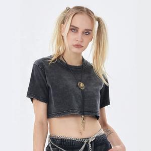 เสื้อยืดสตรีทแวร์วินเทจแฟชั่นใหม่ปี 2026 คอกลม แขนสั้น ระบายอากาศได้ดี เป็นมิตรกับสิ่งแวดล้อม ไซส์พลัส ลายมัดย้อมเรียบง่ายสำหรับฤดูร้อน - Product Image 4