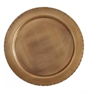 Chargeur antique en métal plaqué vaisselle de mariage et d'événements assiettes et plats en métal plaque de chargeur en acier inoxydable de vente chaude - Product Image 6