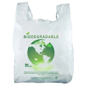 Bolsas de plástico biodegradables personalizadas para camisetas Bolsas de plástico ecológicas a granel al por mayor - Product Image 3