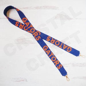 CRYSTAL CRAFT Handmade Embroidered Beaded <b>Strap</b> for Game Day Luxury Customized Purse <b>Crossbody</b> Shoulder Bag Stylish Design - Product Image 1