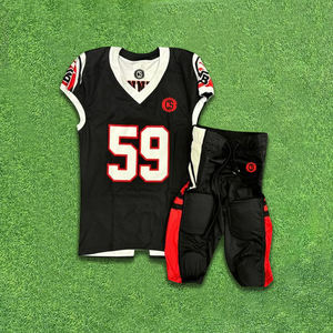 Uniforme de fútbol americano para niños, personalizable, transpirable, manga corta, talla grande, fabricado en Pakistán, técnica de sublimación - Product Image 6