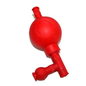 ยางเติมปิเปต แบบ 3 วาล์ว สีแดง วัสดุ PE - Product Image 1