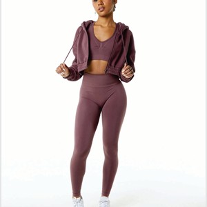 Sudaderas con capucha informales de gran tamaño para mujer, sudaderas de manga larga de lana, pulóver, Tops cortos atléticos cómodos - Product Image 2