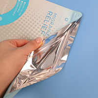 Sac d'emballage personnalisé en Mylar, sac refermable en aluminium pour bonnet anti-migraine, pochette de stockage médical réutilisable pour congélateur
