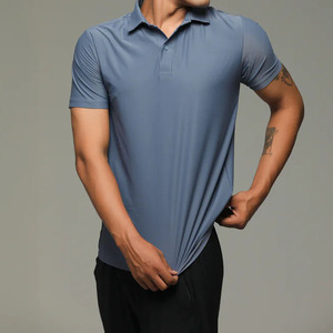 เสื้อโปโลทรงสลิมฟิตสำหรับผู้ชายระบายอากาศได้ดีผ้าตัดความคมชัดและลายจุดที่สมบูรณ์แบบสำหรับธุรกิจลำลองหรือชุดกอล์ฟเสื้อโปโล - Product Image 2