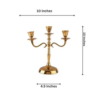 Support à bougie en aluminium haut de gamme pour cadeau de fête, porte-bougie fait à la main, designs classiques, décoration de la maison, chandelier - Product Image 3