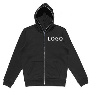 OEM Men 3d Print Full Zip Hoodie Custom Logo Embroidery French Terry Heavyweight Oversized 360GSM Full Zip up Hoodies - Product Image 1