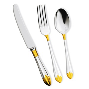 Vente en gros de couverts de qualité supérieure Set de couverts en acier inoxydable poli et doré Set de table principale pour les cadeaux de mariage et de fête - Product Image 5