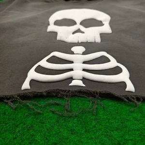 Sudadera con Capucha 100% Algodón Grueso, Corte Cuadrado, Letras con Impresión 3D, Hombros Caídos, Forro Polar Personalizado, 550 GSM - Product Image 3