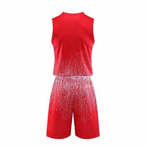 Custom Printed Basketball Jersey Set Gradient Yellow Sleeveless Moisture Wicking 100% Polyester Unisex Adult Uniform - Product Image 6