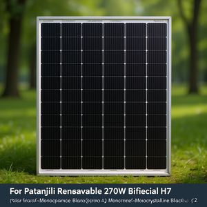 Panneau solaire bifacial HJT monocristallin noir Patanjali Renewable 270W - Product Image 3